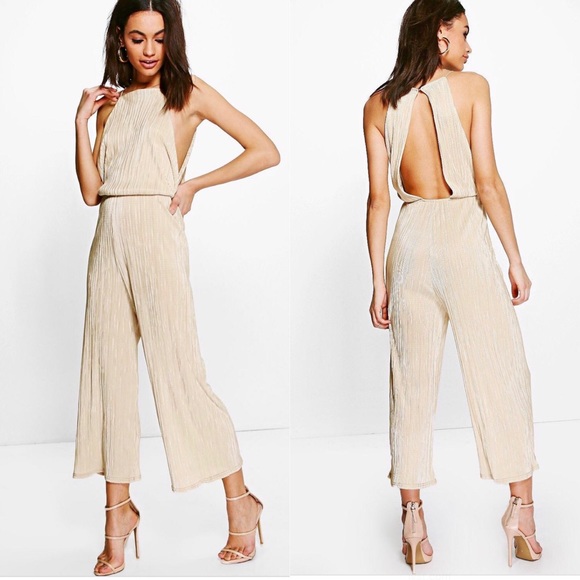 crinkle jumpsuit culotte